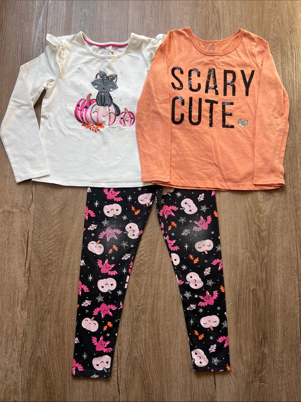 Cynthia Rowley Girls' Long-Sleeve Graphic Tees with Matching Leggings Size 7/8